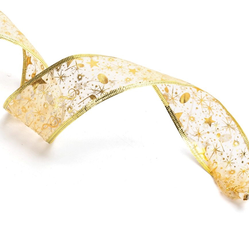 Aigostar - Ghirlandă LED de Crăciun, 50 LED, alimentare 3x AA, 5 m, alb cald, auriu