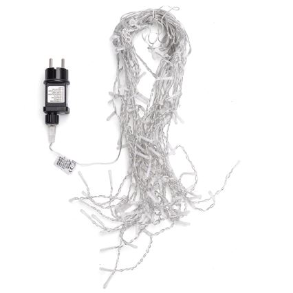 Aigostar - Ghirlandă LED de Crăciun pentru exterior, 100 LED, 8 funcții, 5 x 0,4 m, IP44, alb cald