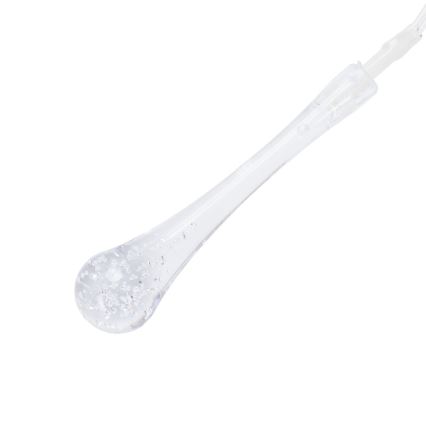 Aigostar - Instalație luminoasă LED de exterior pentru Crăciun, 100 LED, 8 funcții, alimentare 3xAA, 10 m, IP44, alb rece, picături