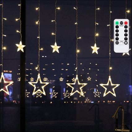 Aigostar - Ghirlandă LED pentru exterior, 120 LED, 8 funcții, 3 x 0,6 m, IP44, alb cald, cu telecomandă