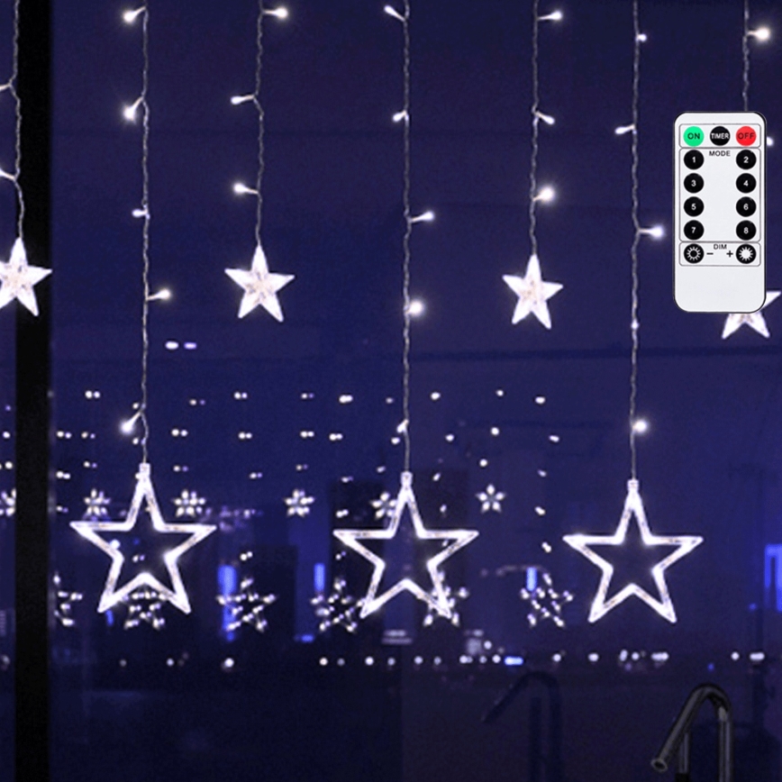 Aigostar - LED instalație luminoasă de Crăciun pentru exterior 120xLED/8 funcții 3x0,6 m IP44 alb rece + telecomandă