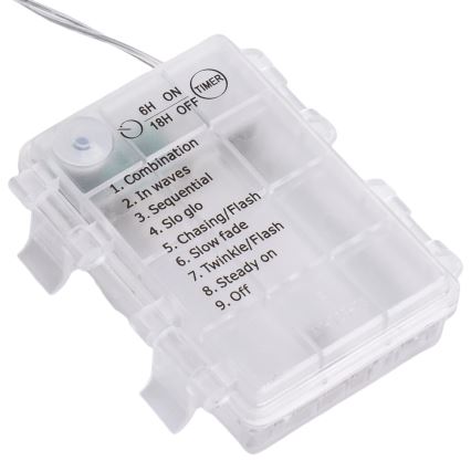 Aigostar - Ghirlandă LED de Crăciun pentru exterior 120xLED/8 funcții 3xAA 3,9x1,2m IP44 multicoloră