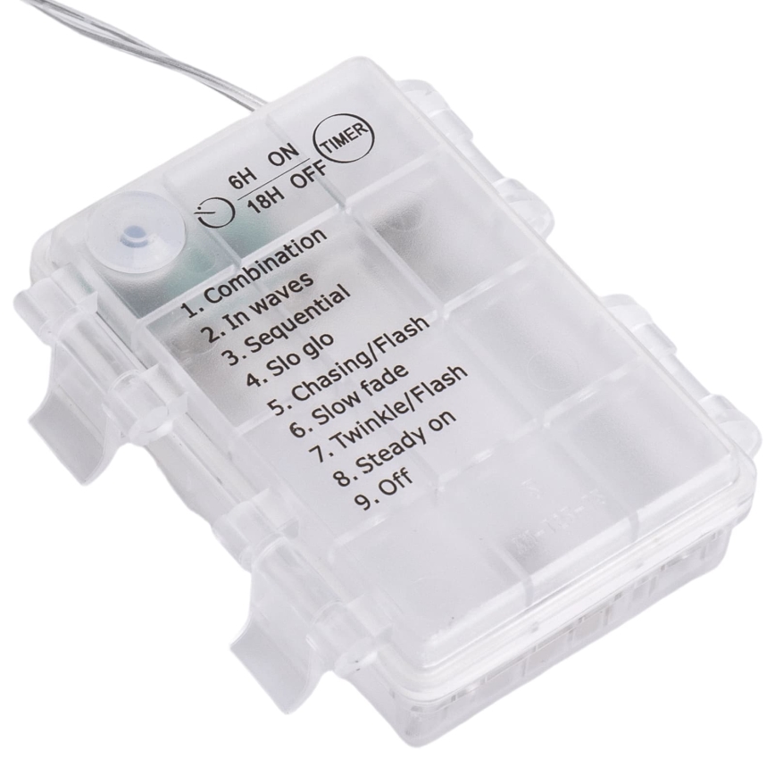 Aigostar - Ghirlandă LED de Crăciun pentru exterior 120xLED/8 funcții 3xAA 3,9x1,2m IP44 multicoloră