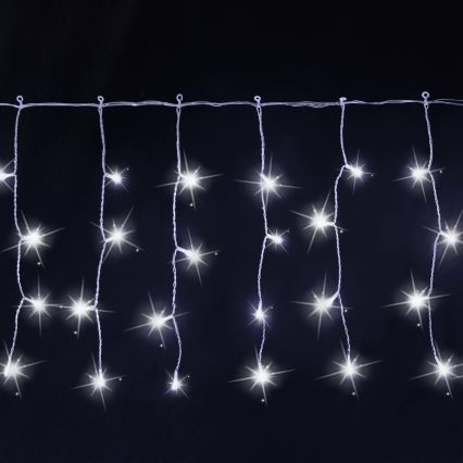 Aigostar - Ghirlandă LED de Crăciun pentru exterior, 200 LED, 8x0,4 m, IP44, alb rece