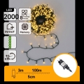 Aigostar - Ghirlandă LED de Crăciun pentru exterior 2000xLED/8 funcții 103m IP44 alb cald