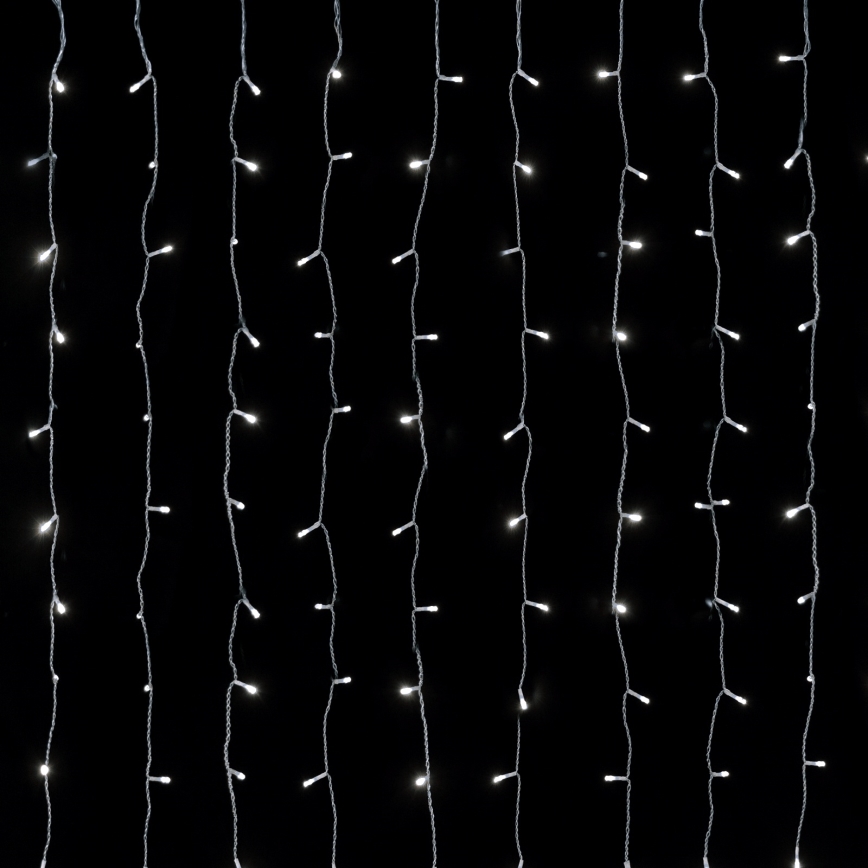 Aigostar - Ghirlandă LED pentru exterior, 288 LED / 8 funcții, 1,5 x 1,8 m, IP44, alb rece