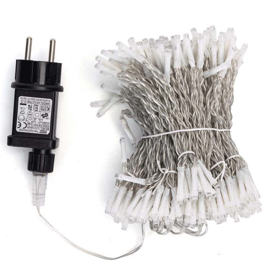 Aigostar - Ghirlandă LED pentru exterior, 288 LED / 8 funcții, 1,5 x 1,8 m, IP44, alb rece