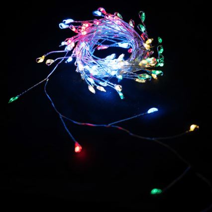 Aigostar - Ghirlandă LED de Crăciun pentru exterior 300xLED/8 funcții 3xAA 9,3m IP44 multicolor