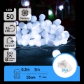 Aigostar - Ghirlandă LED de Crăciun pentru exterior 50xLED/3xAA/8 funcții 5,3 m IP44 alb rece
