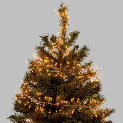 Aigostar - Ghirlandă LED de Crăciun pentru exterior 50xLED/8 funcții 3xAA 1,8m IP44 alb cald