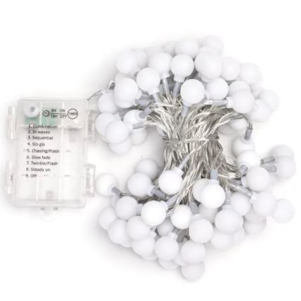 Aigostar - Ghirlandă LED pentru exterior 100xLED/3xAA/8 funcții 10,3 m IP44 alb cald
