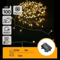 Aigostar - Ghirlandă LED de exterior 100xLED/8 funcții 3xAA 5,3 m IP44 alb cald