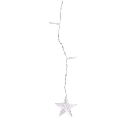 Aigostar - Ghirlandă LED de exterior, 168 LED-uri, 8 funcții, 3 x 1,5 m, IP44, alb cald, cu stele