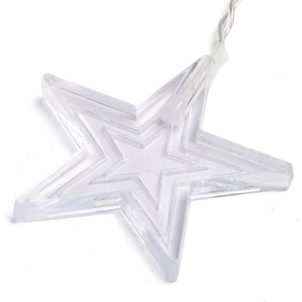 Aigostar - Ghirlandă LED de exterior, 168 LED-uri, 8 funcții, 3 x 1,5 m, IP44, alb cald, cu stele