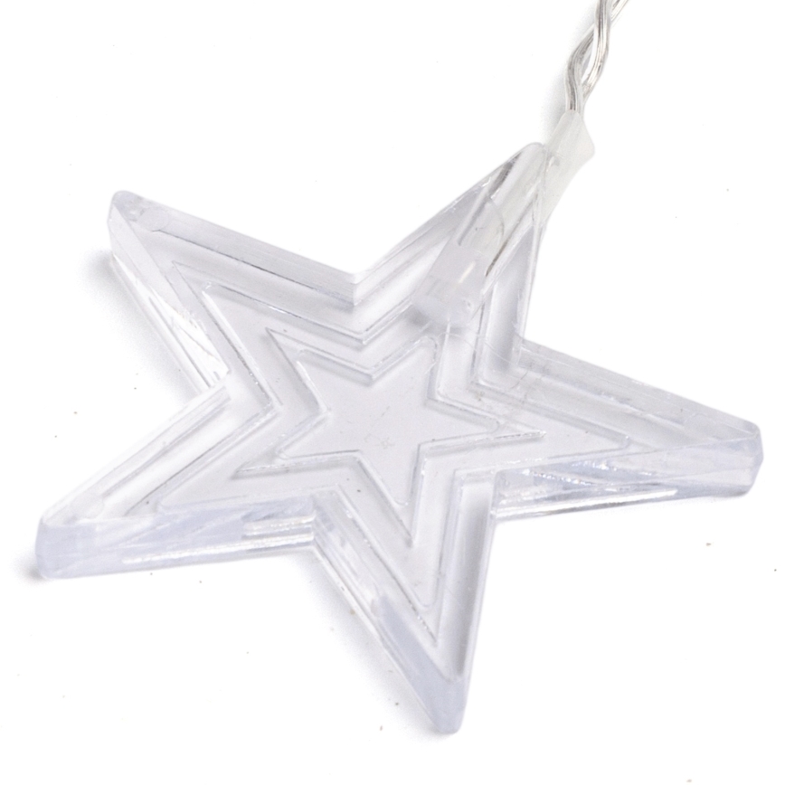 Aigostar - Ghirlandă LED de exterior, 168 LED-uri, 8 funcții, 3 x 1,5 m, IP44, alb cald, cu stele