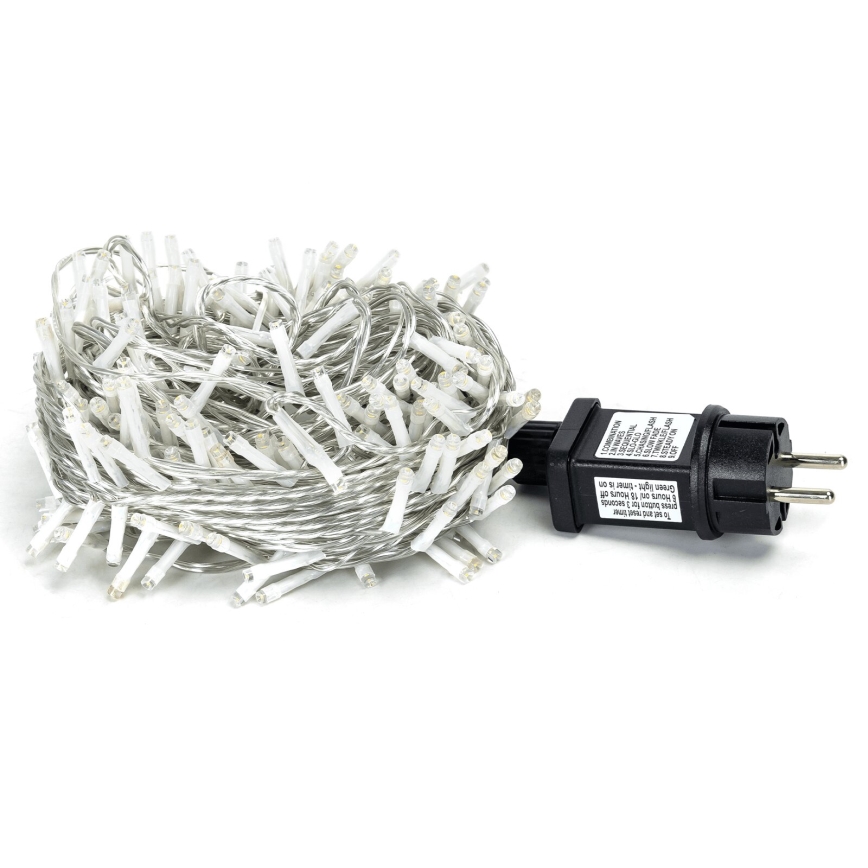 Aigostar - Ghirlandă LED de exterior 200xLED/8 funcții 23m IP44 alb cald