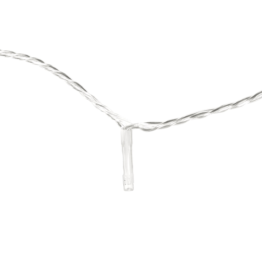 Aigostar - Ghirlandă LED de exterior, 50 LED-uri/8 funcții, 8 m, IP44, alb cald