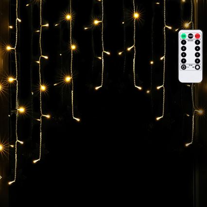 Aigostar - Ghirlandă LED pentru exterior 100xLED/6W/230V/8funcții 1,5x1m IP44 alb cald + telecomandă