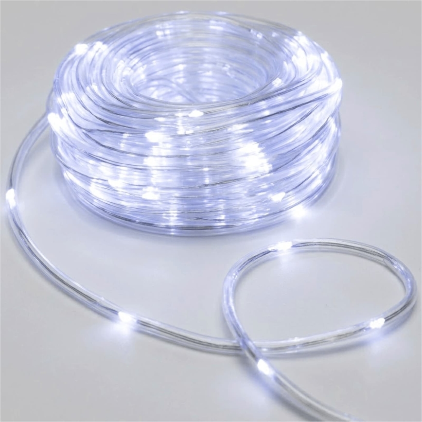 Aigostar - LED ghirlandă de Crăciun pentru exterior 100xLED/8 funcții 3xAA 10,3m IP44 alb rece