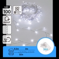 Aigostar - Ghirlandă LED de exterior pentru Crăciun 100xLED/8 funcții 3xAA 3,3m IP44 alb rece