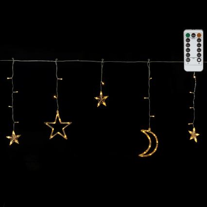 Aigostar - Ghirlandă LED pentru exterior 120 LED/6W/230V/8 moduri 3x0,6m IP44 alb cald + telecomandă
