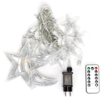 Aigostar - Ghirlandă LED pentru exterior 120 LED/6W/230V/8 moduri 3x0,6m IP44 alb cald + telecomandă