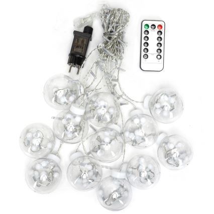 Aigostar - Ghirlandă LED pentru exterior, 120 LED, 8 funcții, 3 x 0,6 m, IP44, alb cald + telecomandă