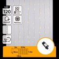 Aigostar - Ghirlandă LED de exterior pentru Crăciun 120xLED/8 funcții 3,9x1,2m IP44 alb cald