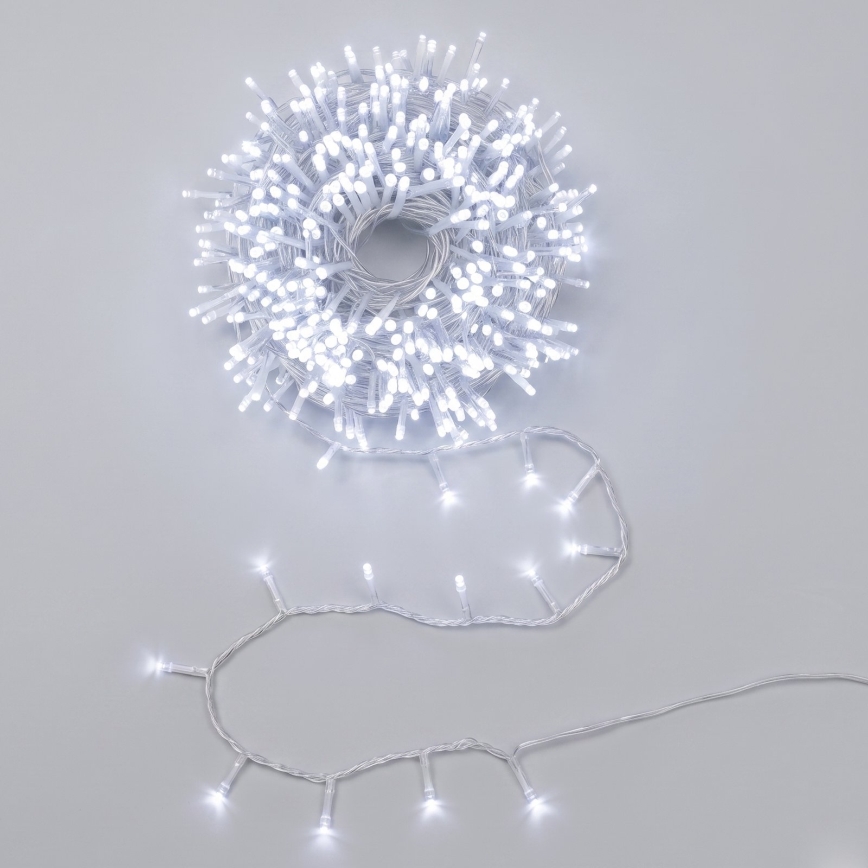 Aigostar - Ghirlandă LED de exterior pentru Crăciun, 1500 LED / 8 funcții, 78 m, IP44, lumină albă rece