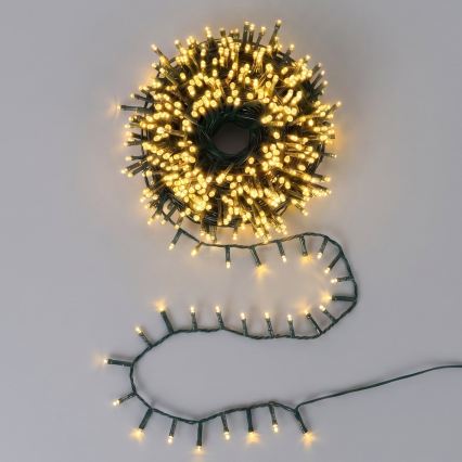 Aigostar - Ghirlandă LED de exterior pentru Crăciun 1500xLED/8 funcții 33m IP44 alb cald