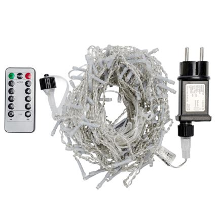 Aigostar - Ghirlandă LED de exterior pentru Crăciun 150xLED/6W/230V/8 funcții 1,5x1m IP44 alb cald + telecomandă