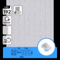 Aigostar - Ghirlandă LED de exterior pentru Crăciun 192xLED/8 funcții 3xAA 4,5x1,2m IP44 alb rece