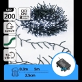 Aigostar - Ghirlandă LED de exterior pentru Crăciun, 200 x LED / 8 funcții, 3xAA, 5,3 m, IP44, alb rece