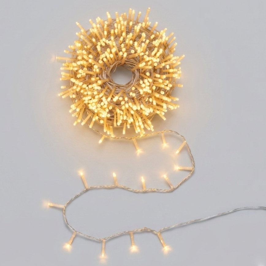 Aigostar - Ghirlandă LED de exterior pentru Crăciun 2000xLED/8 funcții 103m IP44 alb cald