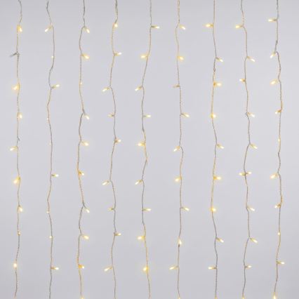 Aigostar - Ghirlandă LED de exterior pentru Crăciun 200xLED/8 funcții 3xAA 5x2m IP44 alb cald