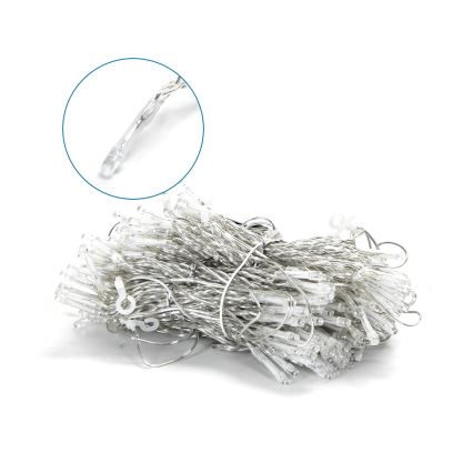 Aigostar - Ghirlandă LED de exterior pentru Crăciun, 200xLED/8 funcții, 5x2m, IP44, alb rece