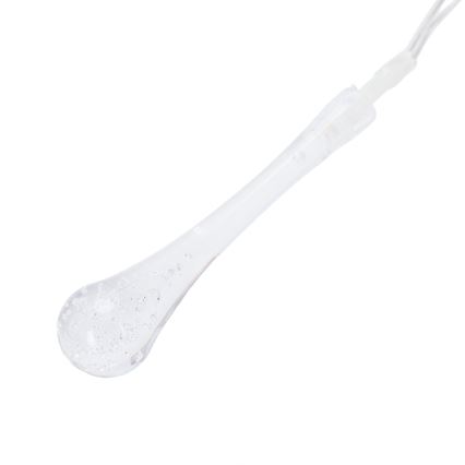 Aigostar - Ghirlandă LED pentru exterior, 25 LED, 8 funcții, 3xAA, 2,5 m, IP44, alb cald, becuri tip picătură