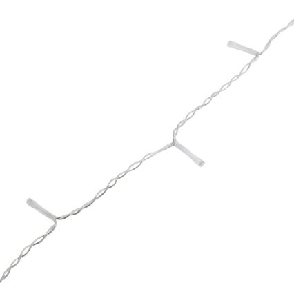 Aigostar - Ghirlandă LED de exterior pentru Crăciun, 300 LED/8 funcții, 3xAA, 18x0,6 m, IP44, alb cald