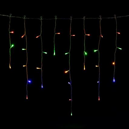 Aigostar - Ghirlandă LED de exterior pentru Crăciun, 300 LED-uri, 8 funcții, 3 x AA, 18 x 0,6 m, IP44, multicoloră
