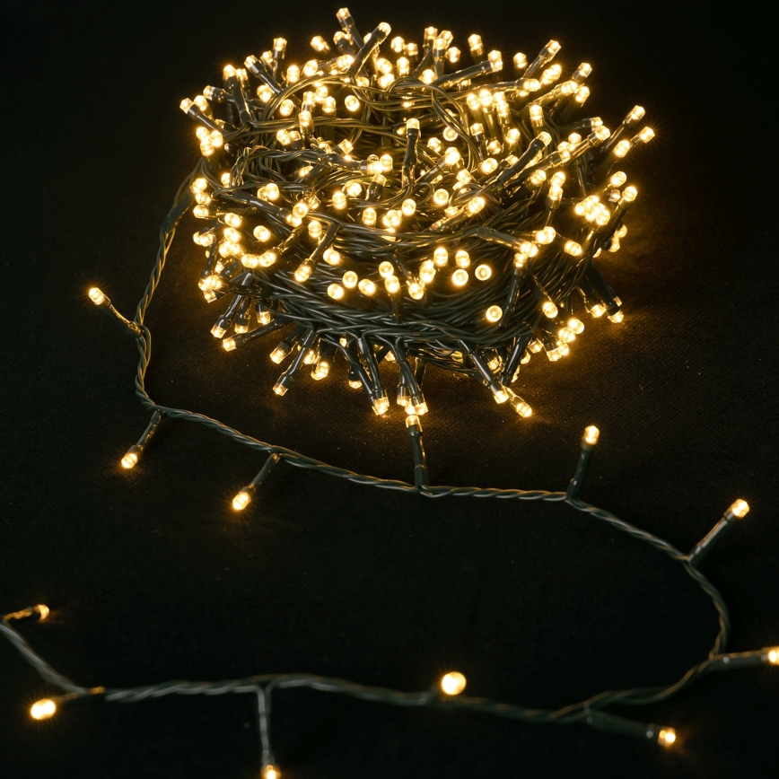 Aigostar - Instalație luminoasă LED de exterior pentru Crăciun 400xLED/8 funcții 4xAA 20,3 m IP44 alb cald