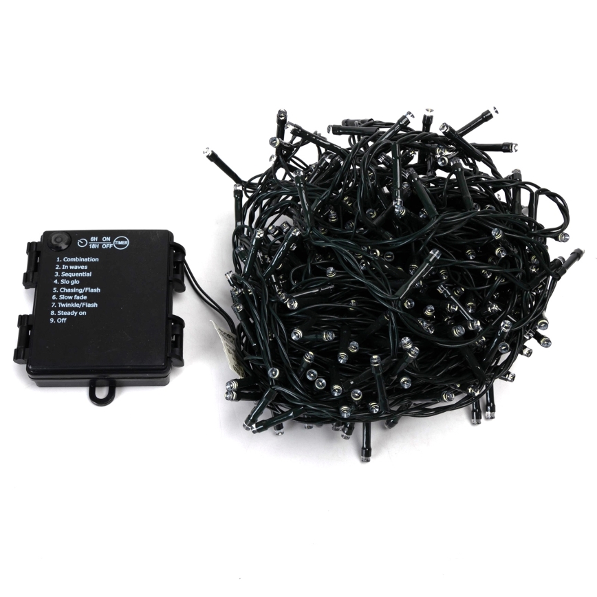 Aigostar - Instalație luminoasă LED de exterior pentru Crăciun 400xLED/8 funcții 4xAA 20,3 m IP44 alb cald