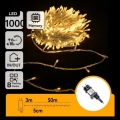 Aigostar - Ghirlandă LED de exterior pentru Crăciun, 50 m, 1000 LED-uri, 8 funcții, IP44, alb cald