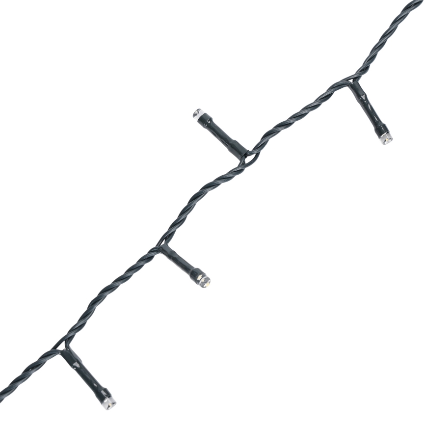 Aigostar - Ghirlandă LED pentru exterior de Crăciun, 500 LED, 8 funcții, alimentare 4xAA, 25,3 m, IP44, alb cald