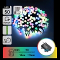 Aigostar - Ghirlandă LED de exterior pentru Crăciun 50xLED/8 funcții 3xAA 5,3m IP44 multicolor