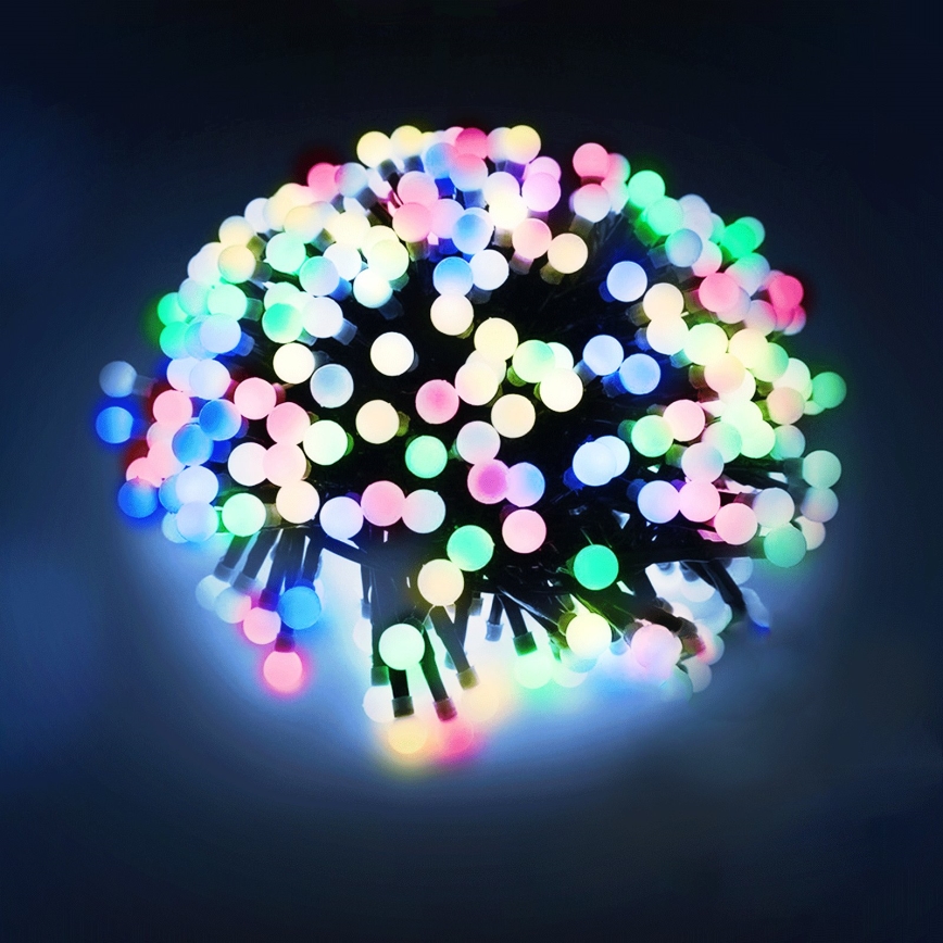 Aigostar - Ghirlandă LED de exterior pentru Crăciun 50xLED/8 funcții 3xAA 5,3m IP44 multicolor