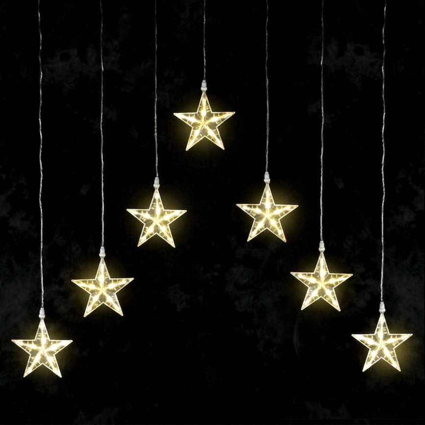 Aigostar - Ghirlandă LED de exterior pentru Crăciun, 70 LED, 230 V, 1,2 x 1 m, IP44, alb cald, cu stele