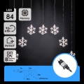 Aigostar - Ghirlandă LED de exterior pentru Crăciun, 84 LED-uri / 8 funcții, 1,2 x 1 m, IP44, alb rece, fulgi