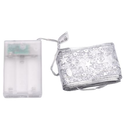 Aigostar - Ghirlandă LED 50xLED/3xAA, 5 m, alb cald, argintiu
