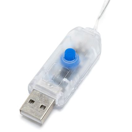 Aigostar - Ghirlandă LED decorativă, 80 LED, 5W, USB, 13 m, alb cald
