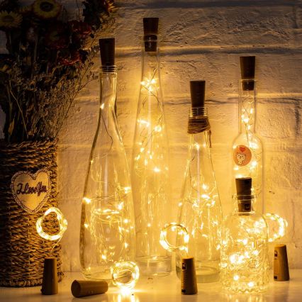 Aigostar - Ghirlandă LED decorativă cu dop pentru sticlă 40xLED/3xLR44 4m alb cald